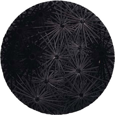 <b>Linear Fractal (Black White)</b>, 1999<br>Nylon fabric on canvas<br>100 x 100 cm - 39.4 x 39.4 in.