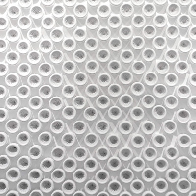 <b>Actual Infinity - White</b>, 2010<br>Nylon fabric on canvas<br>125 x 125 cm - 49.2 x 49.2 in.<br>on view at IA&A at Hillyer