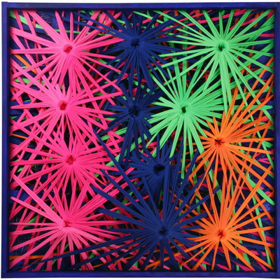 <b>Fractal</b>, 2017<br>Nylon fabric on wood<br>165 x 165 cm - 65 x 65 in.<br>on view at Embassy of Italy in Washington D.C.