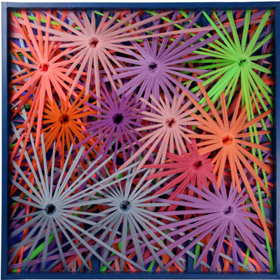 <b>Fractal</b>, 2017<br>Nylon fabric on wood<br>165 x 165 cm - 65 x 65 in.<br>on view at Embassy of Italy in Washington D.C.